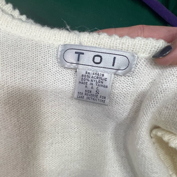 Vintage TOI sequin sweater top - Picture 3 of 3